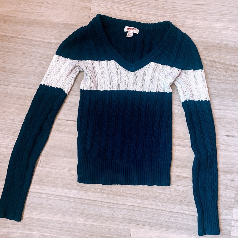 Navy Varsity Striped Sweater